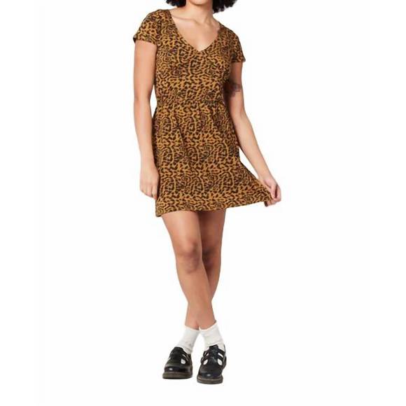 NEW KNOWN SUPPLY sicily dress in ochre spots - Picture 1 of 3